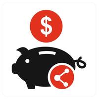 Share Savings and share icon concept vector