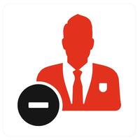 Remove User and user icon concept vector