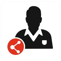 Share Owner and owner icon concept vector