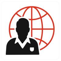 Global Business and business icon concept vector