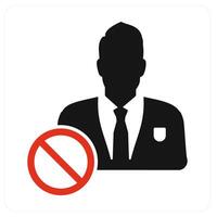 User Prohibited and forbidden icon concept vector