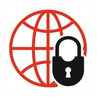 Webpage Security and security icon concept vector