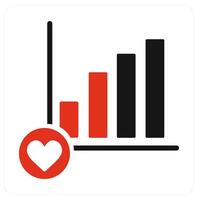 Favorite Graph and graph icon concept vector