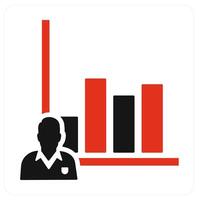 Favorite Graph and graph icon concept vector