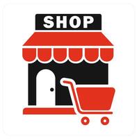 Transformation Store and shop icon concept vector