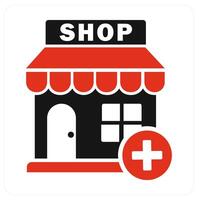 Remove Store and shop icon concept vector