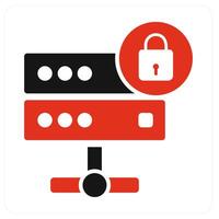 Server Security and protection icon concept vector