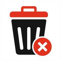 Trash and remove icon concept vector
