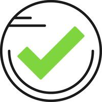 Checkmark circle Icon Design vector