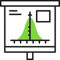 Bell Shaped Graph Icon Design Symbol vector