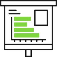 Horizontal Bar Chart Icon Design Symbol vector