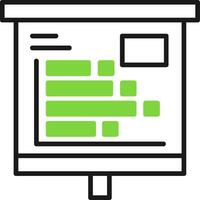 Horizontal Bars showing Icon Design Symbol vector