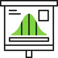 Bell Curve Graph Icon Design Symbol vector