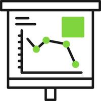Falling Line Graph Icon Design Symbol vector