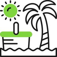 Beach picnic Icon Design Symbol vector