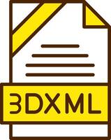 3DXML Icon Design vector