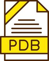 PDB Icon Design vector