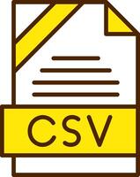 CSV Icon Design vector