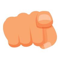 Cartoon hand pointing finger showing accusing gesture vector