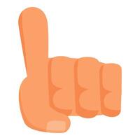 Cartoon hand pointing with index finger vector