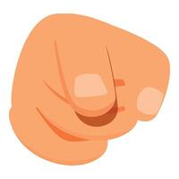 Human hand pointing with index finger gesture vector