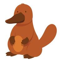 Cute platypus standing on four legs vector