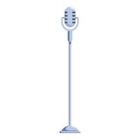 Tall microphone standing on stage for performance vector