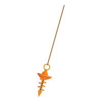 Yellow plumb bob with a spring is hanging from a rope vector