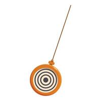 Orange hypnosis pendulum swinging on string vector