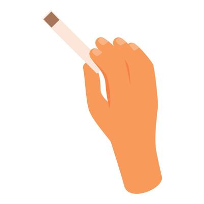 Hand holding express pregnancy test with two lines isometric icon