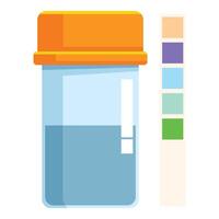 Medical urine test with color scale showing different results vector