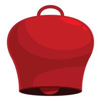 Red cartoon bell ringing creating a festive sound vector