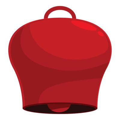 Red cartoon bell ringing creating a festive sound