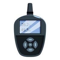 Digital thermo hygrometer is showing room temperature and humidity level vector