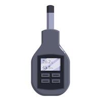 Digital thermo hygrometer showing temperature and humidity level vector
