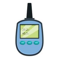 Digital thermo hygrometer showing temperature and humidity vector