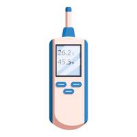 Digital thermo hygrometer showing temperature and humidity level vector