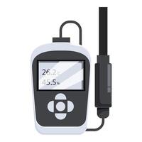 Digital thermometer hygrometer showing temperature and humidity vector