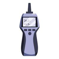 Digital thermohygrometer measuring temperature and humidity level vector
