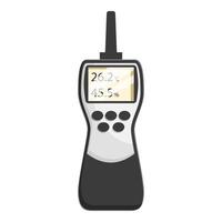 Digital thermohygrometer measuring temperature and humidity level vector