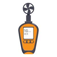 Digital anemometer showing wind speed measurement on display vector