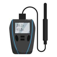 Digital thermohygrometer measuring temperature and humidity level vector