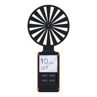 Digital anemometer showing wind speed measurement on display vector