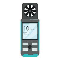 Digital anemometer measuring wind speed and temperature vector