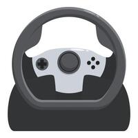 Gaming steering wheel with buttons and directional pad for realistic racing simulation vector