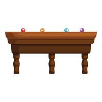 Empty billiard table with balls waiting for players to start the game vector