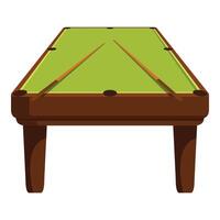 Empty billiard table with two cues forming triangle on green surface vector