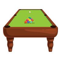 Classic billiard pool snooker table with balls preparing for game vector