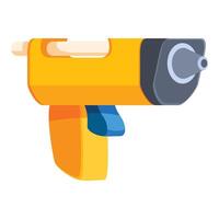 Yellow glue gun with glue stick inserted for creative projects vector