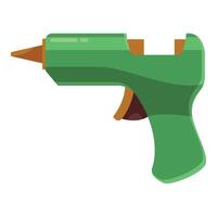 Green glue gun heating up ready to use vector